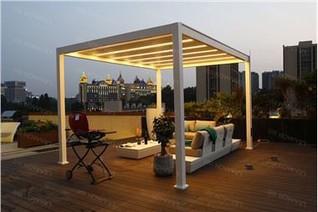 Howvin Mehaaniline lamellidega pergola Euroopa lihtne alumiiniumsulamist elektriline leht Pergola aiapaviljon välisõue päikesekaitsega tuba